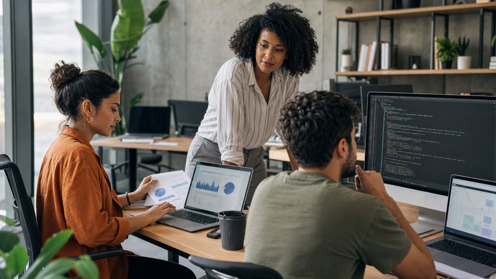 Equipe avaliando aplicações do Claude para empresas